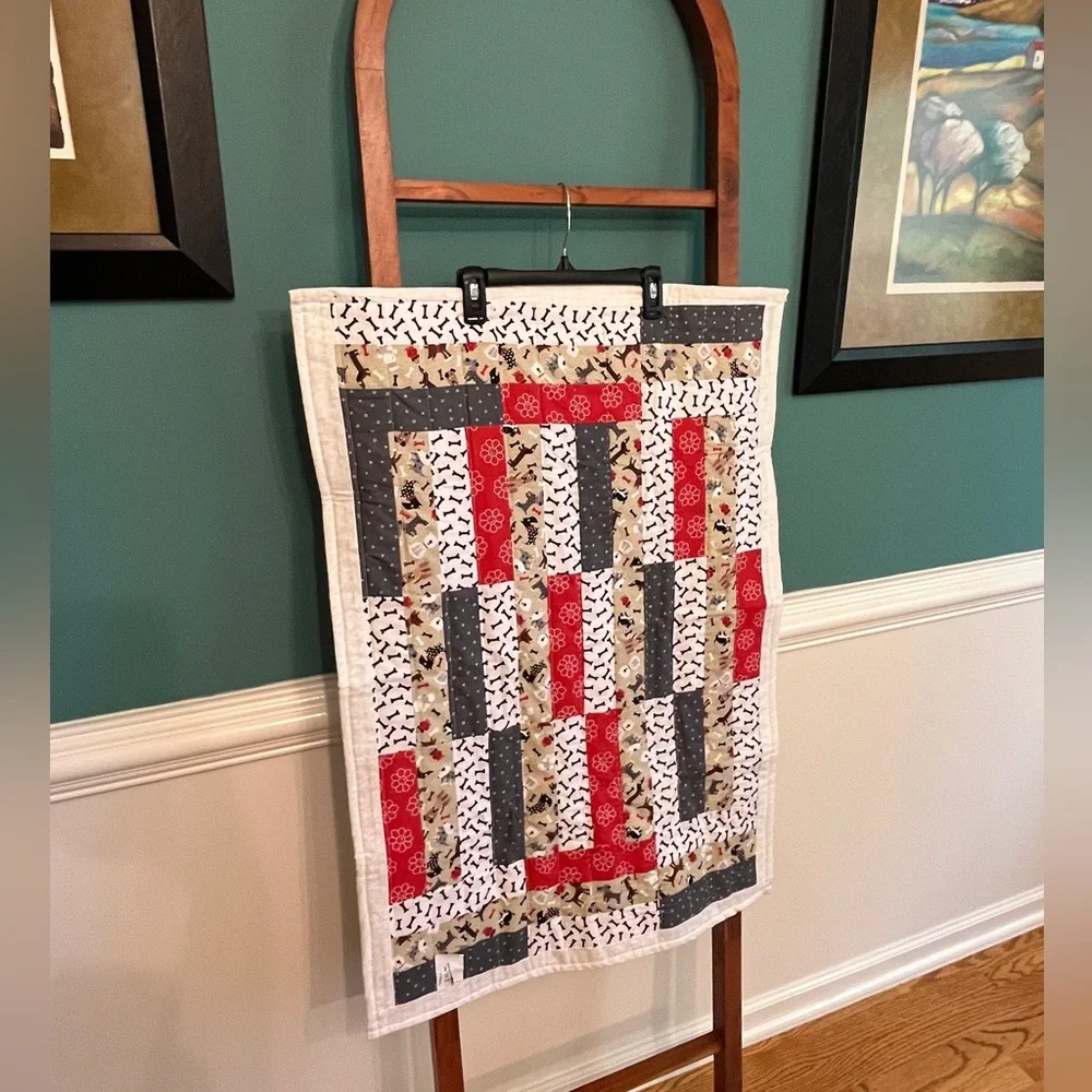 DOG quilt or lap quilt hand crafted NEW